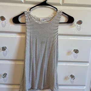 Carly Jean Los Angeles White/black striped tank top - m (fitted)
